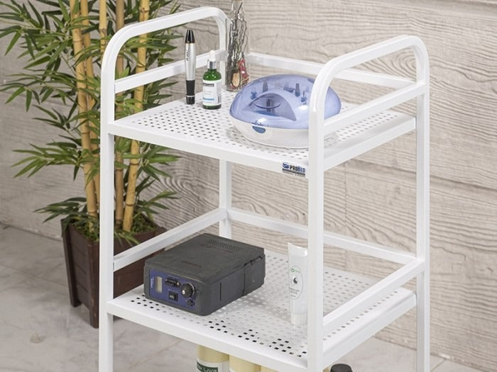 Arya Cihaz Taşıma ve Setup Sehpası | 3 Raflı - Beyaz - Sac