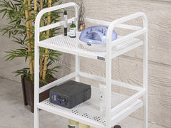 Arya Cihaz Taşıma ve Setup Sehpası | 3 Raflı - Beyaz - Sac