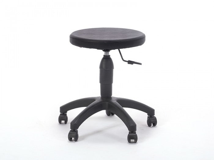 Amortisörlü Çalışma Taburesi | Dökme Sünger - Siyah - Plastik Ayak