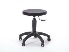 Amortisörlü Çalışma Taburesi | Dökme Sünger - Siyah - Plastik Ayak