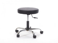 Amortisörlü Çalışma Taburesi | Siyah - Kromajlı Ayak