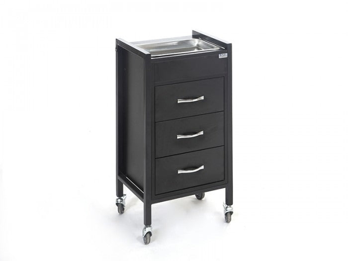 Regal Cihaz Taşıma ve Setup Sehpası | 4 Çekmeceli - Küvetli - Siyah