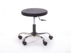 Amortisörlü Çalışma Taburesi | Dökme Sünger - Siyah - Kromajlı Ayak