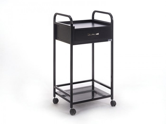 Arya Cihaz Taşıma ve Setup Sehpası | Ahşap Çekmeceli - Siyah - Sac