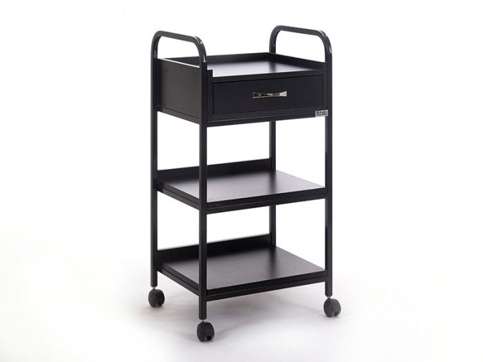 Dizayn Cihaz Taşıma ve Setup Sehpası | Tek Çekmeceli - Siyah