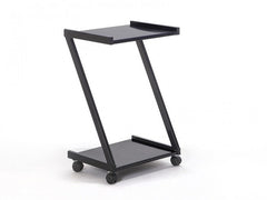 İron Cihaz Taşıma ve Setup Sehpası | Z Tipi - 2 Raflı - Siyah