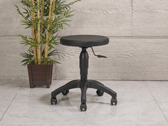 Amortisörlü Çalışma Taburesi | Dökme Sünger - Siyah - Plastik Ayak