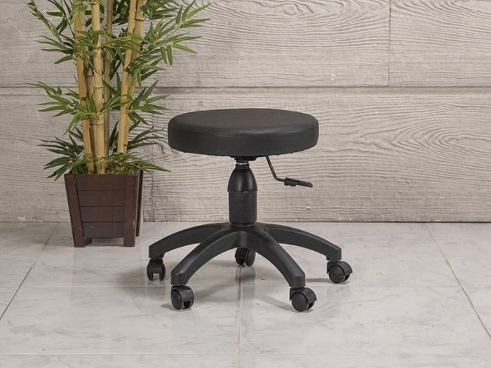 Amortisörlü Çalışma Taburesi | Siyah - Plastik Ayak