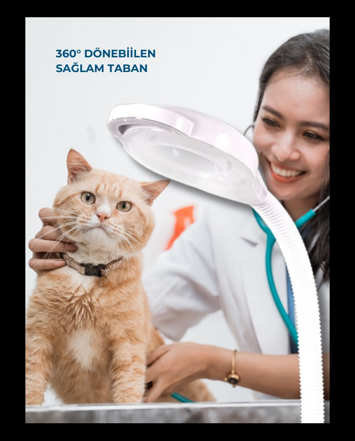 Ayaklı Led Işıklı Büyüteçli Loop Lamba