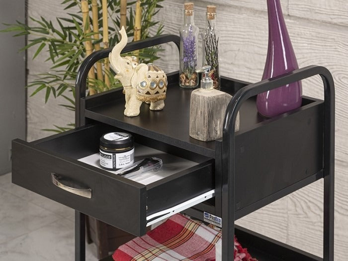 Dizayn Cihaz Taşıma ve Setup Sehpası | Tek Çekmeceli - Siyah