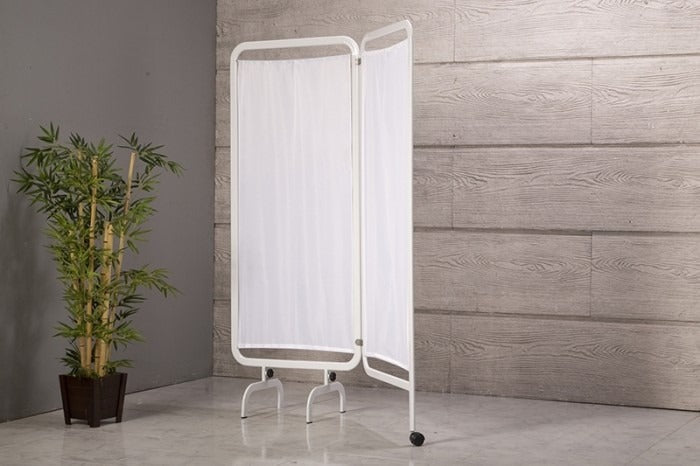 2 Kanatlı Paravan Perde | Beyaz - Oval