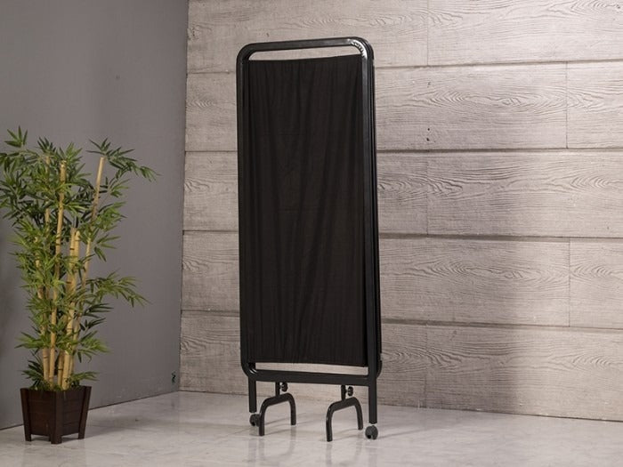 3 Kanatlı Paravan Perde | Siyah - Oval