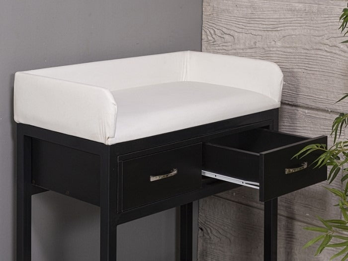 Çekmeceli Bebek Bez Değiştirme Alt Açma Masası Siyah-Beyaz | LaborTech-4705