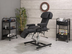 Hisar-3 Yükseklik Ayarlı Hidrolikli Dövme Tattoo Koltuğu | Siyah