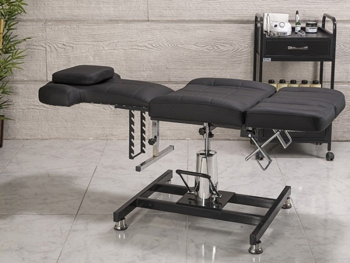 Hisar-3 Yükseklik Ayarlı Hidrolikli Dövme Tattoo Koltuğu | Siyah