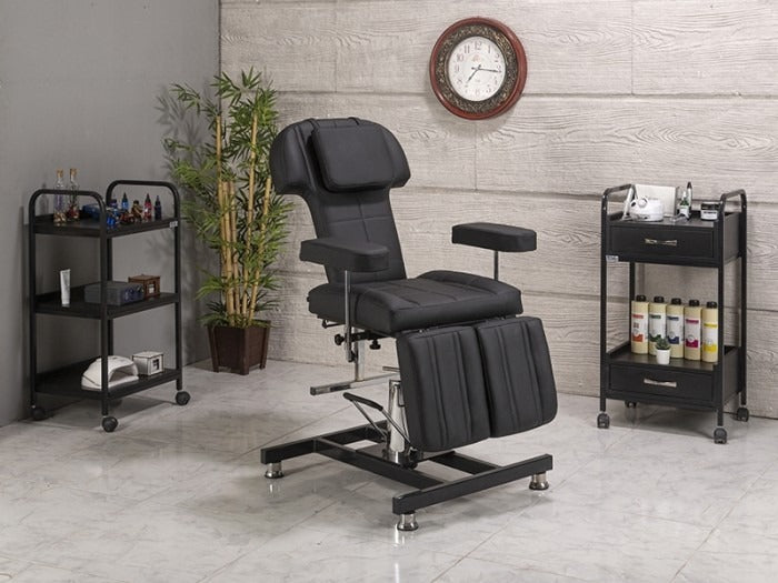 Hisar-3 Yükseklik Ayarlı Hidrolikli Dövme Tattoo Koltuğu | Siyah