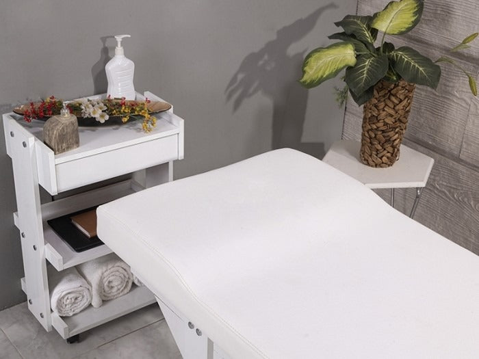 Natura Ahşap Bakım Masası - Beyaz