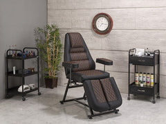 Anka-2 Çift Ayaklı Dövme Tattoo Koltuğu | Kahverengi - Siyah