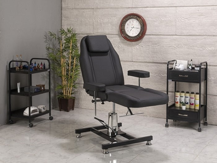 Hisar Hidrolikli Dövme Tattoo Koltuğu | Yükseklik Ayarlı - Siyah