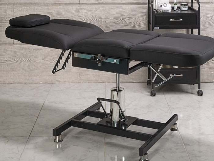 Hisar-2 Hidrolikli Dövme Tattoo Koltuğu | Yükseklik Ayarlı - Siyah