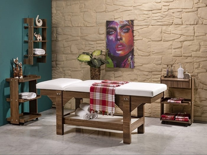 Natura Sırt Hareketli Ahşap Bakım Masası - Beylerbeyi