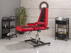 Royal Hidrolikli Dövme Tattoo Koltuğu | Kırmızı - Siyah