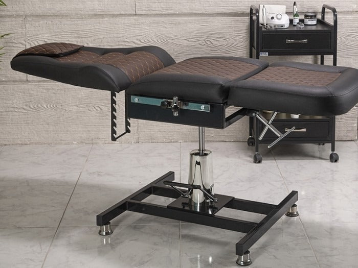 Royal-3 Hidrolikli Dövme Tattoo Koltuğu | Kahverengi - Siyah