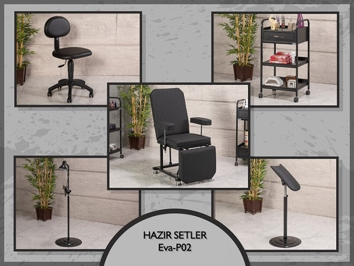 Hazır Setler | Eva-P02 | Koltuk, Sehpa, Sandalye, Lamba, Kolluk
