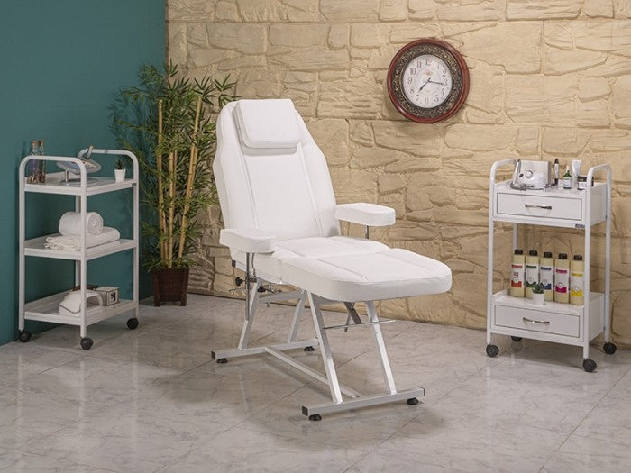 Koza Sırt ve Ayak Kısmı Hareketli Koltuk | Beyaz