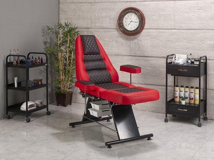 Montana Sırt ve Ayak Kısmı Hareketli Koltuk | Kırmızı - Siyah