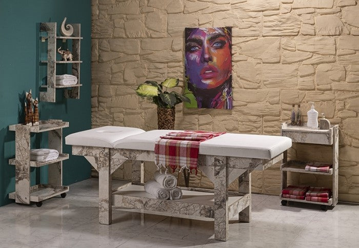 Natura Sırt Hareketli Ahşap Bakım ve Masaj Masası - Efes