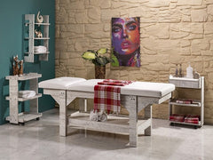 Natura Sırt Hareketli Ahşap Bakım ve Masaj Masası - Kristal