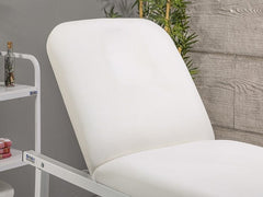 Oval Katlanır Ayaklı Bakım Masası | Beyaz - Havluluk Aparatlı