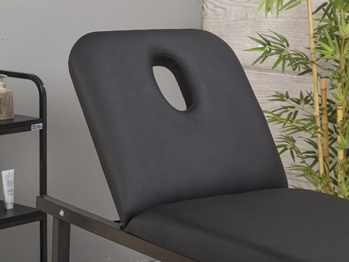 Oval Katlanır Bakım ve Masaj Masası | Siyah - Havluluk Aparatlı