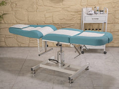 Royal-2 Yükseklik Hareketli Hidrolikli Koltuk | Turkuaz - Beyaz