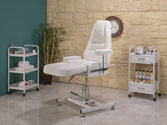 Royal-3 Ekstra Yüksek Hareketli Hidrolikli Koltuk | Beyaz