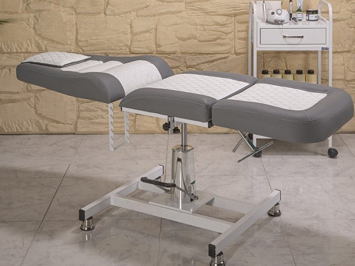 Royal-3 Ekstra Yüksek Hareketli Hidrolikli Koltuk | Gri - Beyaz