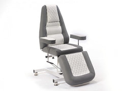Royal-3 Ekstra Yüksek Hareketli Hidrolikli Koltuk | Gri - Beyaz