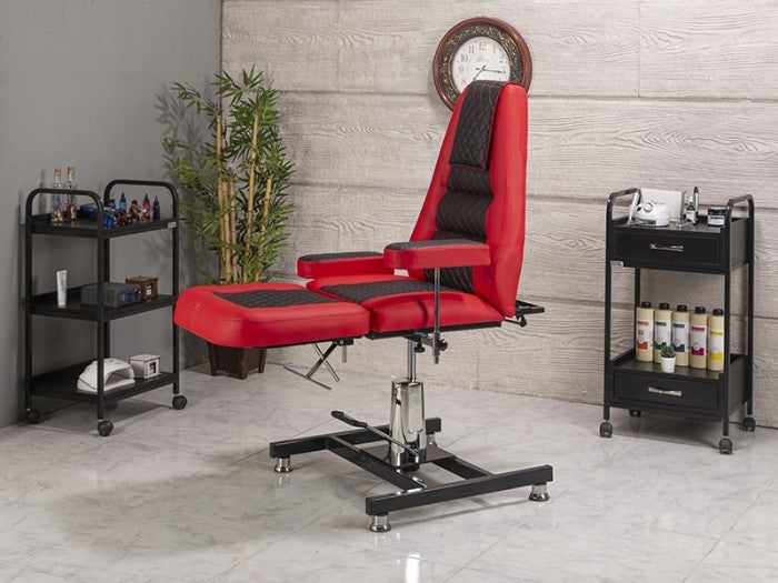 Royal Yükseklik Hareketli Hidrolikli Koltuk | Kırmızı - Siyah