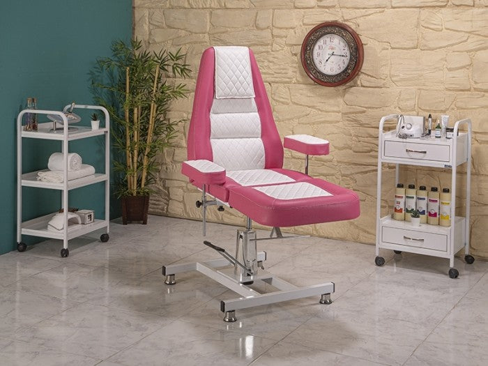 Royal Yükseklik Hareketli Hidrolikli Koltuk | Pembe - Beyaz