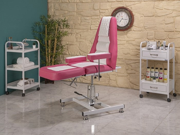 Royal Yükseklik Hareketli Hidrolikli Koltuk | Pembe - Beyaz